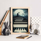 Nacnic Lámina Piano Amistoso al estilo de T. Burton. Ilustraciones de escenas y lugares inspiradas en arte gótico y oscuro. Diseño y Decoración de Interiores.-Artwork-Nacnic-Nacnic Estudio SL