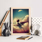 Nacnic Lámina Piloto Valiente al estilo de T. Burton. Ilustraciones de profesiones y oficios inspiradas en arte gótico y oscuro. Diseño y Decoración de Interiores.-Artwork-Nacnic-Nacnic Estudio SL