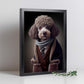 Nacnic Lámina Poodle marrón Curioso en estilo Fotografía a todo color. Divertidas ilustraciones realistas de animales con ropa humana. Diseño y Decoración de Interiores.-Artwork-Nacnic-Nacnic Estudio SL