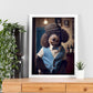 Nacnic Lámina Poodle Sensible en estilo Fotografía a todo color. Divertidas ilustraciones realistas de animales con ropa humana. Diseño y Decoración de Interiores.-Artwork-Nacnic-Nacnic Estudio SL