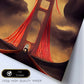Nacnic Lámina Puente Golden Gate Humilde al estilo de T. Burton. Ilustraciones de monumentos, ciudades, paises inspiradas en arte gótico y oscuro. Diseño y Decoración de Interiores.-Artwork-Nacnic-Nacnic Estudio SL