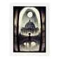 Nacnic Lámina San Basilio Sensible al estilo de T. Burton. Ilustraciones de monumentos, ciudades, paises inspiradas en arte gótico y oscuro. Diseño y Decoración de Interiores.-Artwork-Nacnic-A4-Marco Blanco-Nacnic Estudio SL