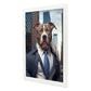 Nacnic Lámina Staffordshire Terrier americano Curioso en estilo Fotografía a todo color. Divertidas ilustraciones realistas de animales con ropa humana. Diseño y Decoración de Interiores.-Artwork-Nacnic-Nacnic Estudio SL