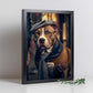 Nacnic Lámina Staffordshire Terrier americano Leal en estilo Fotografía a todo color. Divertidas ilustraciones realistas de animales con ropa humana. Diseño y Decoración de Interiores.-Artwork-Nacnic-Nacnic Estudio SL