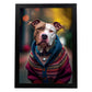 Nacnic Lámina Staffordshire Terrier Cooperativo en estilo Fotografía a todo color. Divertidas ilustraciones realistas de animales con ropa humana. Diseño y Decoración de Interiores.-Artwork-Nacnic-A4-Sin marco-Nacnic Estudio SL