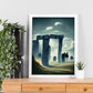 Nacnic Lámina Stonehenge Dinámico al estilo de T. Burton. Ilustraciones de monumentos, ciudades, paises inspiradas en arte gótico y oscuro. Diseño y Decoración de Interiores.-Artwork-Nacnic-Nacnic Estudio SL