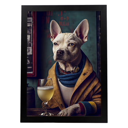 Nacnic Lámina Vallhund Encantador en estilo Fotografía a todo color. Divertidas ilustraciones realistas de animales con ropa humana. Diseño y Decoración de Interiores.-Artwork-Nacnic-A4-Sin marco-Nacnic Estudio SL
