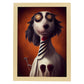 Nacnic Lámina Veterinario Amistoso estilo T. Burton. Ilustraciones y pósters de animales inspirados en el arte gótico y oscuro de Burton. Diseño y Decoración de Interiores.-Artwork-Nacnic-A4-Marco Madera clara-Nacnic Estudio SL