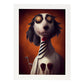 Nacnic Lámina Veterinario Amistoso estilo T. Burton. Ilustraciones y pósters de animales inspirados en el arte gótico y oscuro de Burton. Diseño y Decoración de Interiores.-Artwork-Nacnic-A4-Marco Blanco-Nacnic Estudio SL