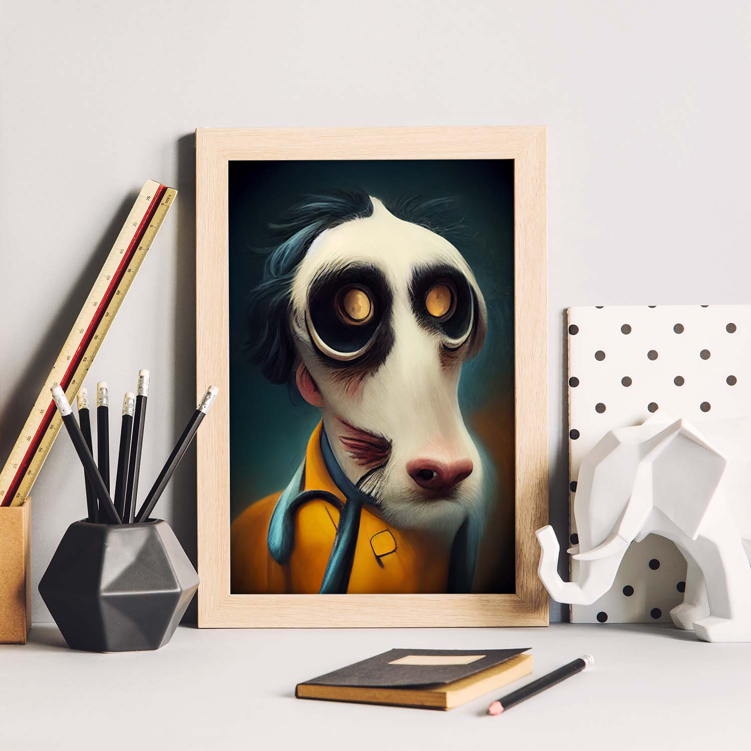 Nacnic Lámina Veterinario Práctico estilo T. Burton. Ilustraciones y pósters de animales inspirados en el arte gótico y oscuro de Burton. Diseño y Decoración de Interiores.-Artwork-Nacnic-Nacnic Estudio SL