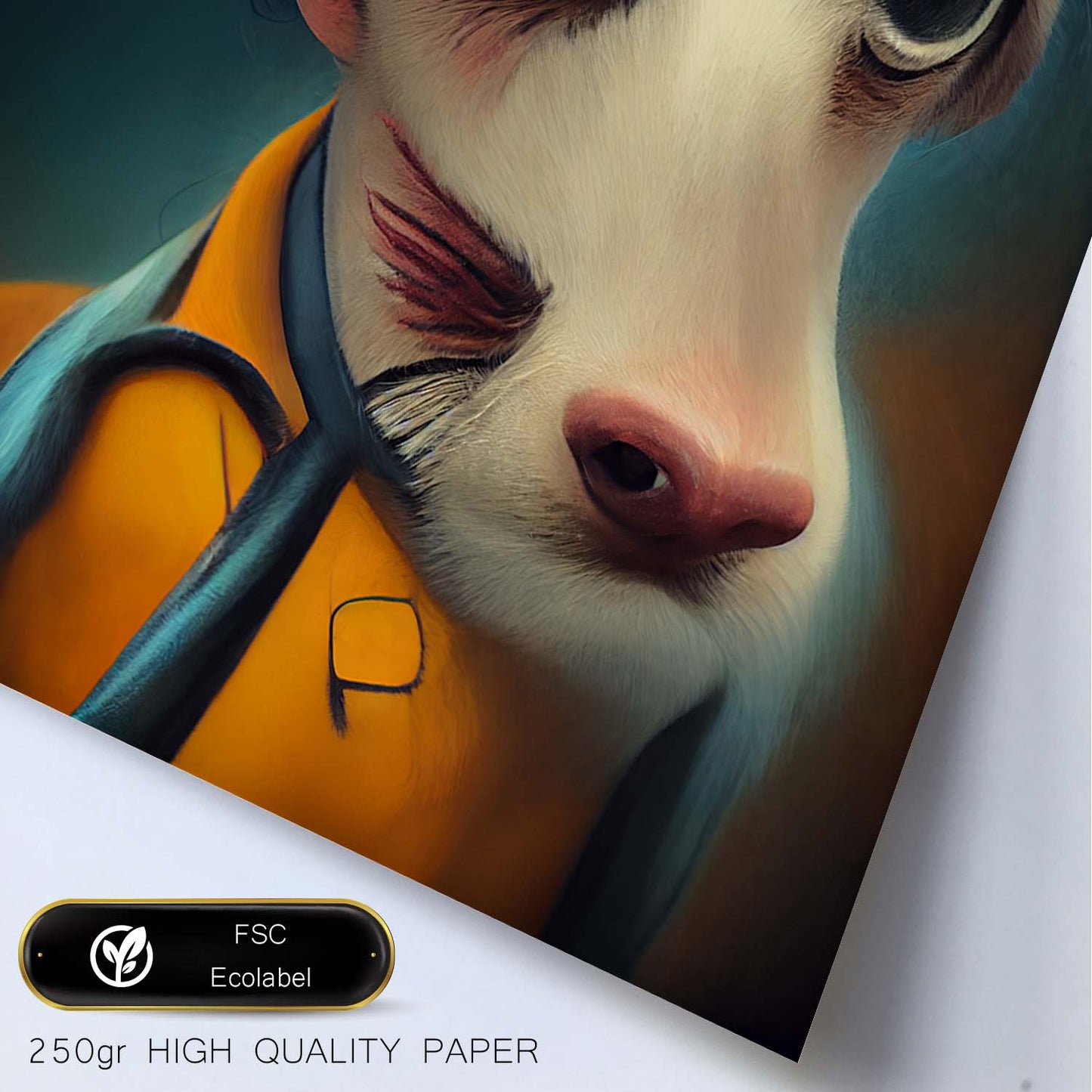 Nacnic Lámina Veterinario Práctico estilo T. Burton. Ilustraciones y pósters de animales inspirados en el arte gótico y oscuro de Burton. Diseño y Decoración de Interiores.-Artwork-Nacnic-Nacnic Estudio SL