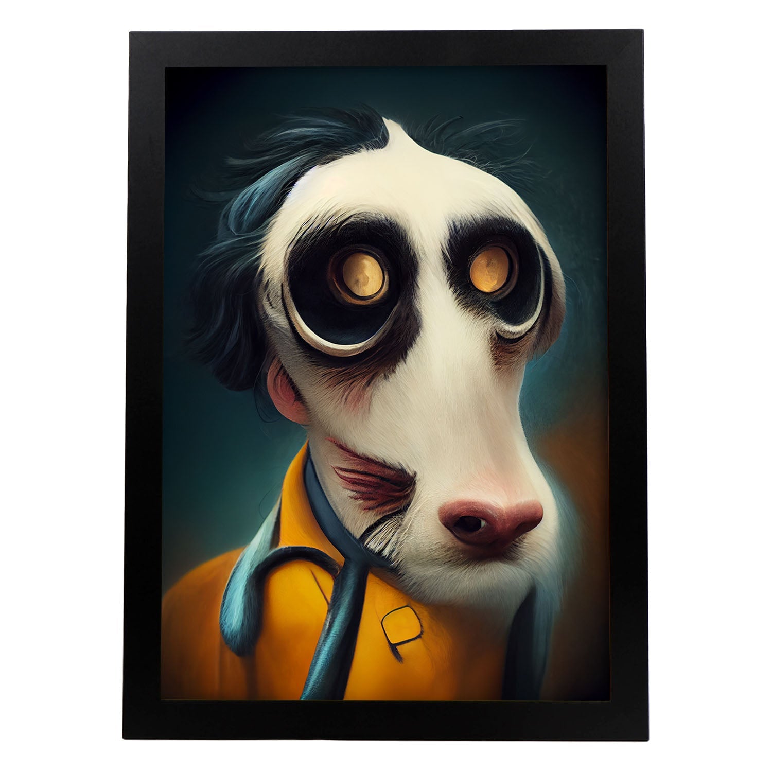 Nacnic Lámina Veterinario Práctico estilo T. Burton. Ilustraciones y pósters de animales inspirados en el arte gótico y oscuro de Burton. Diseño y Decoración de Interiores.-Artwork-Nacnic-A4-Sin marco-Nacnic Estudio SL