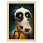 Nacnic Lámina Veterinario Práctico estilo T. Burton. Ilustraciones y pósters de animales inspirados en el arte gótico y oscuro de Burton. Diseño y Decoración de Interiores.-Artwork-Nacnic-A4-Marco Madera clara-Nacnic Estudio SL
