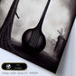 Nacnic Lámina Violín Práctico al estilo de T. Burton. Ilustraciones de escenas y lugares inspiradas en arte gótico y oscuro. Diseño y Decoración de Interiores.-Artwork-Nacnic-Nacnic Estudio SL