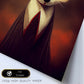 Nacnic Lámina Zorro Confiado estilo T. Burton. Ilustraciones y pósters de animales inspirados en el arte gótico y oscuro de Burton. Diseño y Decoración de Interiores.-Artwork-Nacnic-Nacnic Estudio SL