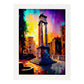 Nacnic Largo di Torre Argentina Roma Italia Pintura al óleo Bru. Estampados de arte de pared estético para el diseño de dormitorio o sala de estar.-Artwork-Nacnic-A4-Marco Blanco-Nacnic Estudio SL