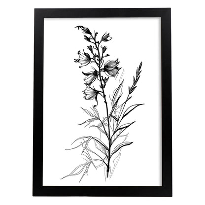 Láminas Minimalistas de Nacnic con Arte Lineal de Larkspur