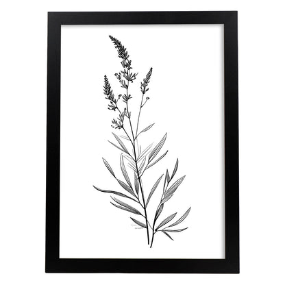Láminas Nacnic de Lavanda Arte Minimalista Aestético