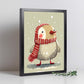 Nacnic Lindo Baby Baby Turkey con rojo. Estampados de arte de pared estético para el diseño de dormitorio o sala de estar.-Artwork-Nacnic-Nacnic Estudio SL