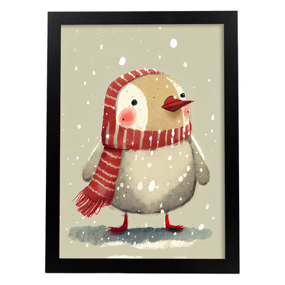 Nacnic Lindo Baby Baby Turkey con rojo. Estampados de arte de pared estético para el diseño de dormitorio o sala de estar.-Artwork-Nacnic-A4-Sin marco-Nacnic Estudio SL