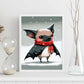 Nacnic Lindo Baby Bat con rojo. Estampados de arte de pared estético para el diseño de dormitorio o sala de estar.-Artwork-Nacnic-Nacnic Estudio SL
