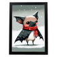 Nacnic Lindo Baby Bat con rojo. Estampados de arte de pared estético para el diseño de dormitorio o sala de estar.-Artwork-Nacnic-A4-Sin marco-Nacnic Estudio SL