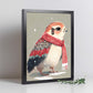 Nacnic lindo baby halcon con rojo. Estampados de arte de pared estético para el diseño de dormitorio o sala de estar.-Artwork-Nacnic-Nacnic Estudio SL