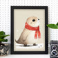 Nacnic Lindo Baby Sea Lion con rojo. Estampados de arte de pared estético para el diseño de dormitorio o sala de estar.-Artwork-Nacnic-Nacnic Estudio SL