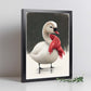 Nacnic lindo bebé cisne con rojo. Estampados de arte de pared estético para el diseño de dormitorio o sala de estar.-Artwork-Nacnic-Nacnic Estudio SL
