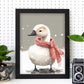 Nacnic lindo bebé cisne con rojo. Estampados de arte de pared estético para el diseño de dormitorio o sala de estar.-Artwork-Nacnic-Nacnic Estudio SL