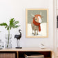 Nacnic lindo bebé ibex vistiendo rojo. Estampados de arte de pared estético para el diseño de dormitorio o sala de estar.-Artwork-Nacnic-Nacnic Estudio SL