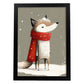 Nacnic lindo bebé lobo con rojo. Estampados de arte de pared estético para el diseño de dormitorio o sala de estar.-Artwork-Nacnic-A4-Sin marco-Nacnic Estudio SL