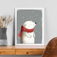 Nacnic lindo bebé oso con rojo. Estampados de arte de pared estético para el diseño de dormitorio o sala de estar.-Artwork-Nacnic-Nacnic Estudio SL