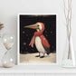 Nacnic lindo bebé pelícano con rojo. Estampados de arte de pared estético para el diseño de dormitorio o sala de estar.-Artwork-Nacnic-Nacnic Estudio SL