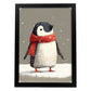 Nacnic lindo bebé pingüino con rojo. Estampados de arte de pared estético para el diseño de dormitorio o sala de estar.-Artwork-Nacnic-A4-Sin marco-Nacnic Estudio SL