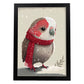 Nacnic lindo loro de bebé con rojo. Estampados de arte de pared estético para el diseño de dormitorio o sala de estar.-Artwork-Nacnic-A4-Sin marco-Nacnic Estudio SL