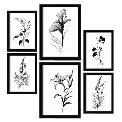 Láminas Nacnic Line Flowers Set_1