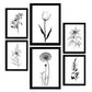 Nacnic Láminas de Flores Estéticas Lineales Set_2