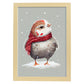 Nacnic Link Baby Chicken con rojo. Estampados de arte de pared estético para el diseño de dormitorio o sala de estar.-Artwork-Nacnic-A4-Marco Madera clara-Nacnic Estudio SL
