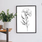 Lámina Minimalista de Lisianthus Nacnic