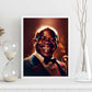 Nacnic Louis Armstrong sonriente Pixar estilo dinámico Figura d. Estampados de arte de pared estético para el diseño de dormitorio o sala de estar.-Artwork-Nacnic-Nacnic Estudio SL