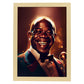 Nacnic Louis Armstrong sonriente Pixar estilo dinámico Figura d. Estampados de arte de pared estético para el diseño de dormitorio o sala de estar.-Artwork-Nacnic-A4-Marco Madera clara-Nacnic Estudio SL