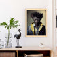 Nacnic Lykoi se vistió con ropa humana. Estampados de arte de pared estético para el diseño de dormitorio o sala de estar.-Artwork-Nacnic-Nacnic Estudio SL