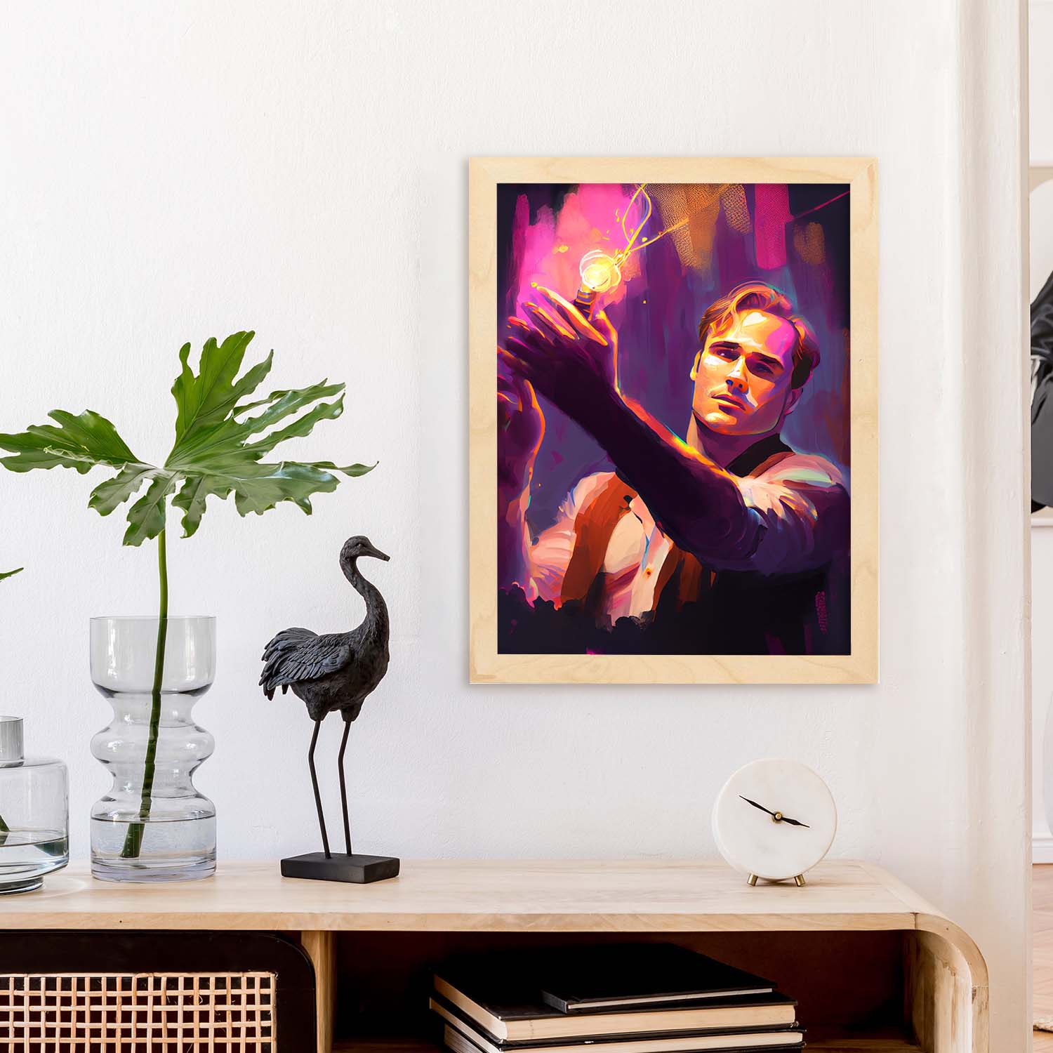 Nacnic Marlon Brando Tomando una foto Dynamic de estilo Pixar f. Estampados de arte de pared estético para el diseño de dormitorio o sala de estar.-Artwork-Nacnic-Nacnic Estudio SL