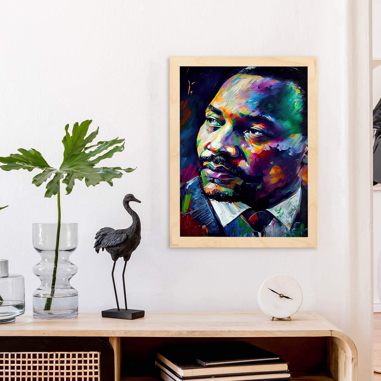 Nacnic Martin Luther King Jr. Pintura al óleo Strokes co.-Artwork-Nacnic-Nacnic Estudio SL