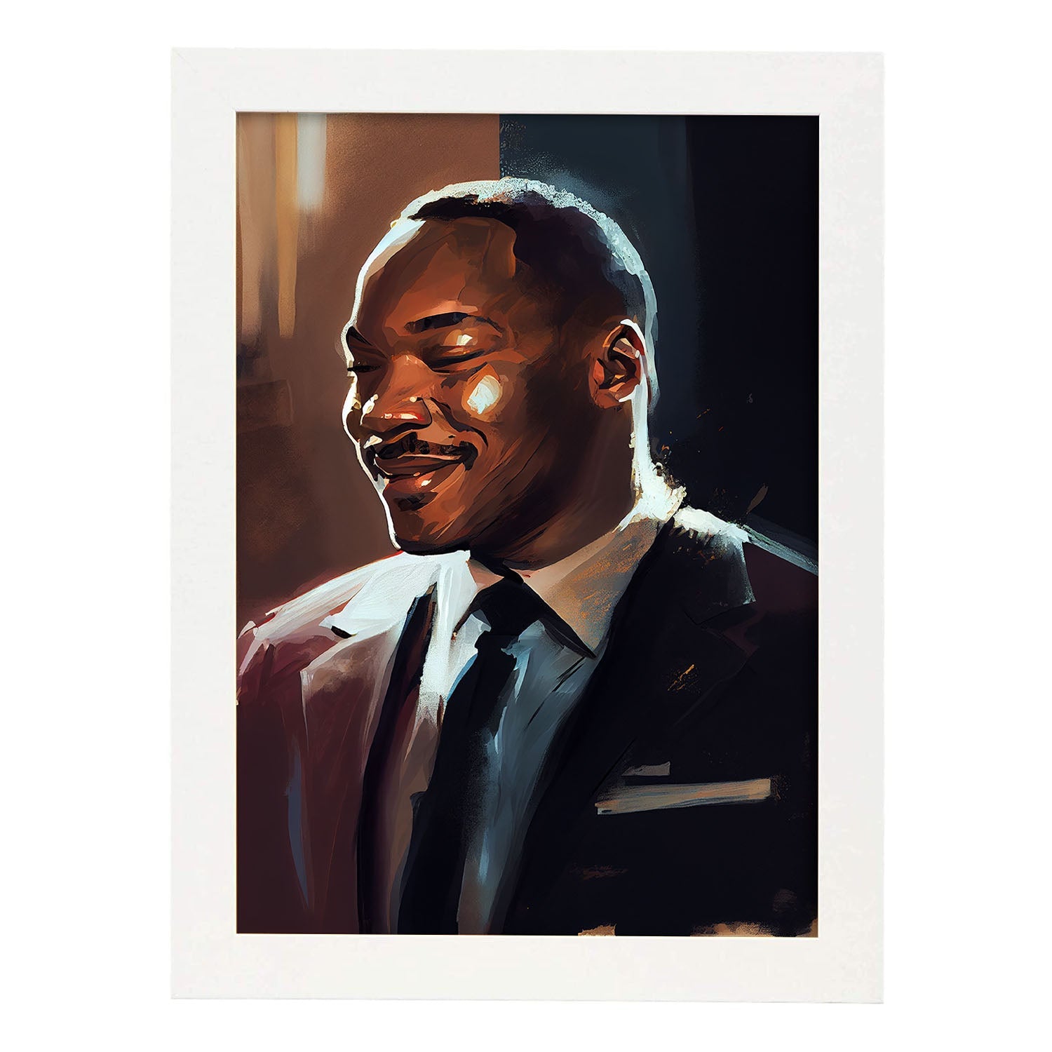 Nacnic Martin Luther King Jr. sonriendo y debatiendo a Pixar.-Artwork-Nacnic-A3-Marco Blanco-Nacnic Estudio SL