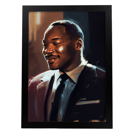Nacnic Martin Luther King Jr. sonriendo y debatiendo a Pixar.-Artwork-Nacnic-A3-Sin marco-Nacnic Estudio SL
