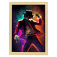 Nacnic Michael Jackson Dancing Pixar Style Dynamic Figura d. Estampados de arte de pared estético para el diseño de dormitorio o sala de estar.-Artwork-Nacnic-A4-Marco Madera clara-Nacnic Estudio SL