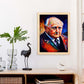 Nacnic Mikhail Gorbachev Pintura al óleo Pincel Strokes Colorfu. Estampados de arte de pared estético para el diseño de dormitorio o sala de estar.-Artwork-Nacnic-Nacnic Estudio SL