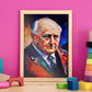 Nacnic Mikhail Gorbachev Pintura al óleo Pincel Strokes Colorfu. Estampados de arte de pared estético para el diseño de dormitorio o sala de estar.-Artwork-Nacnic-Nacnic Estudio SL